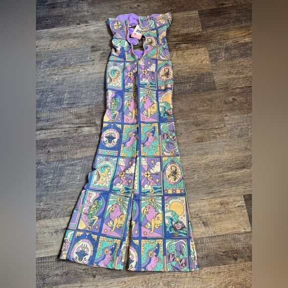 Eden Flattering Glitter Lurex Multi-Coloured Jumpsuit #21 - Picture 9 of 11